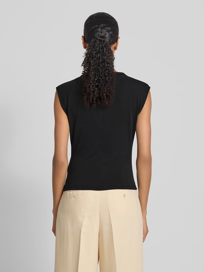 YAS T-shirt met plooien, model 'LYSA' Zwart - 5