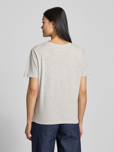 ICHI T-Shirt mit Motiv-Stitching Modell 'KENNEDY' Hellgrau 5