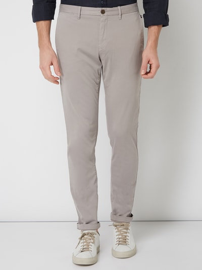 Tommy Hilfiger Straight fit chino met stretch  Middengrijs - 4