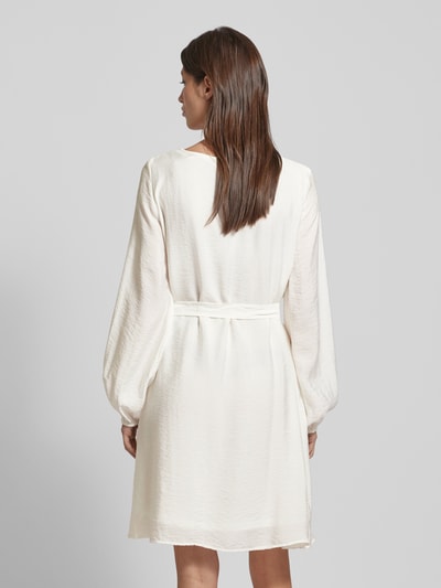 Vero Moda Mini-jurk met strikceintuur, model 'MIRA' Wit - 5