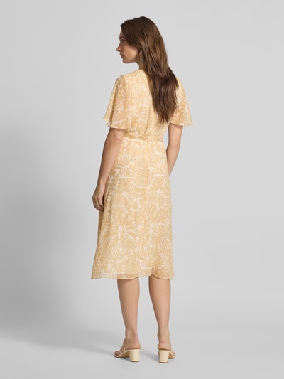 Lauren Ralph Lauren Knielange wikkeljurk met V-hals, model 'FILSEE' Zand - 5