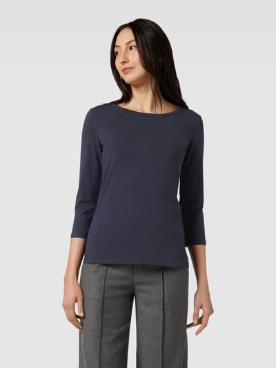 Weekend Max Mara Shirt met lange mouwen en ronde hals, model 'MULTIA' Marineblauw - 4