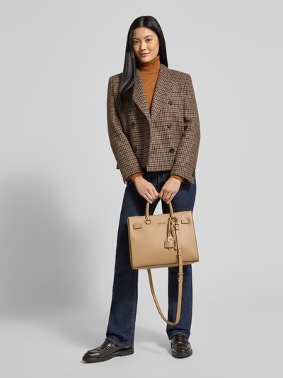 Liu Jo White Handtasche mit Label-Applikation Modell 'MANHATTAN' Hellbraun 1