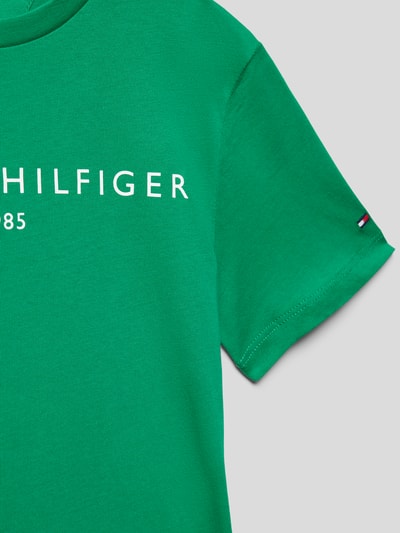 Tommy Hilfiger Teens T-Shirt mit Label-Print Modell 'ESSENTIAL' Gruen 2