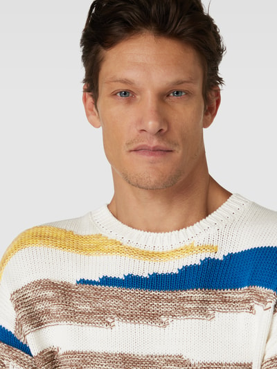 Scotch & Soda Sweter z dzianiny model ‘Landscape’ w odcieniu brudnej bieli Złamany biały 3