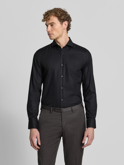 BOSS Slim Fit Businesshemd aus reiner Baumwolle Modell 'H-Hank-SP' Black 4