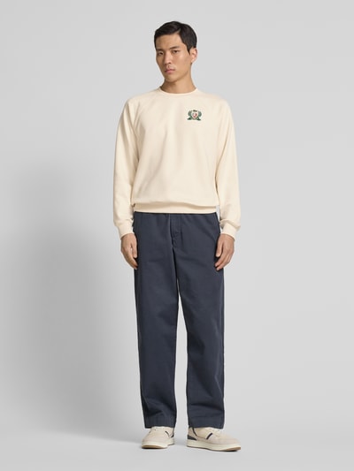 Lacoste Sweatshirt met logobadge Offwhite - 1