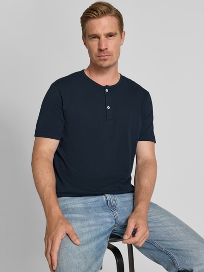 Marc O'Polo Regular fit henley-shirt van puur katoen Marineblauw - 3