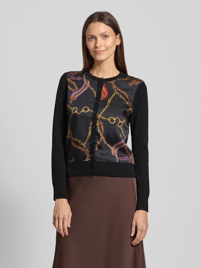 Lauren Ralph Lauren Gebreid jack met knoopsluiting, model 'OFRYAH' Zwart - 4
