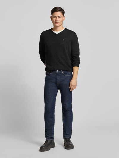 Fynch-Hatton Regular Fit Pullover Woll-Kaschmir-Mix Modell 'Merino' Anthrazit 1