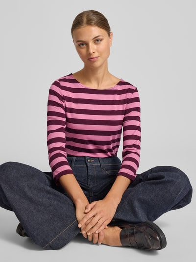 More & More Bluzka z długim rękawem o kroju regular fit z imitacji dzianiny z mieszanki wiskozy Mocnoróżowy 3