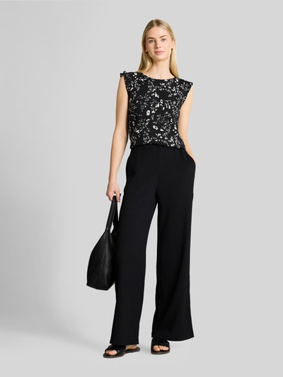 Tom Tailor Denim Loose Fit Top in Crinkle-Optik Black 1