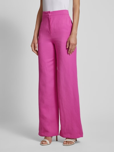 Max Mara Studio Flared cut stoffen broek met steekzakken opzij, model 'GARY' Felroze - 4