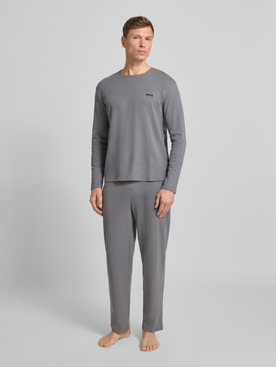 BOSS Relaxed Fit Sweatpants aus Baumwoll-Mix Dunkelgrau 1