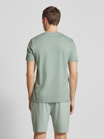 Christian Berg Men T-shirt met geribde ronde hals Metallic groen - 5