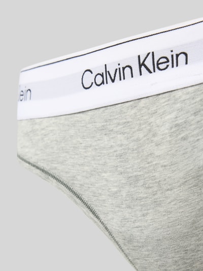 Calvin Klein Underwear String mit elastischem Logo-Bund Hellgrau 2