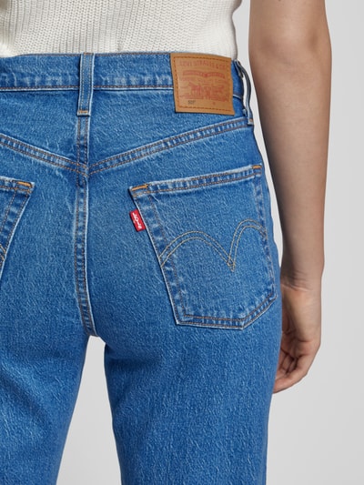 Levi's® Jeansy o kroju regular fit ze szlufkami na pasek model ‘501 CROP JAZZ POP’ Jeansowy niebieski 3