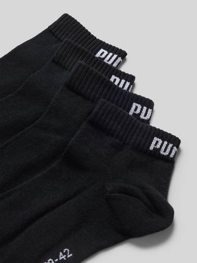 PUMA Sneakersocken mit Label-Details im 4er-Pack Black 2