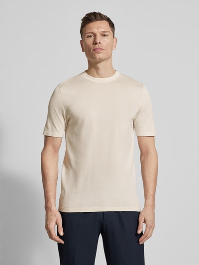 Profuomo Slim Fit T-Shirt aus reiner Baumwolle Offwhite 4
