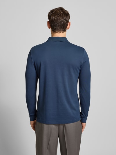 Christian Berg Men Poloshirt met labelstitching  Donkerblauw - 5