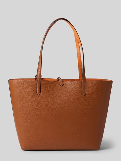 Lauren Ralph Lauren Handtas met labelprint, model 'RVRSBLE' Cognac - 5