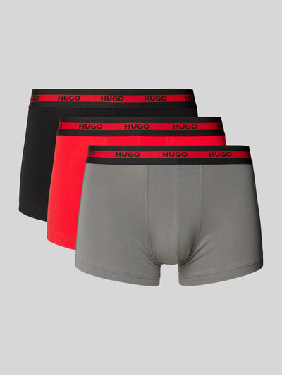 HUGO Trunks mit elastischem Label-Bund im 3er-Pack Rot 1