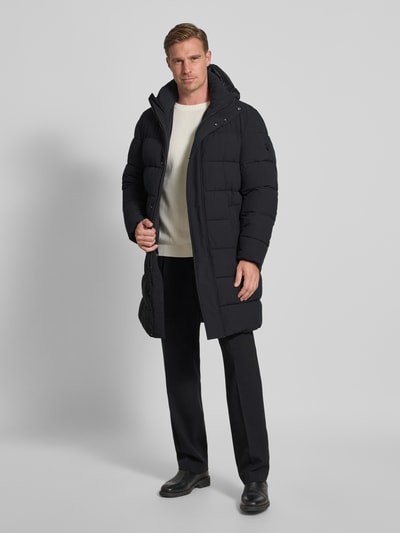 JOOP! Collection Gewatteerde lange jas met steekzakken, model 'Winsten' Zwart - 1