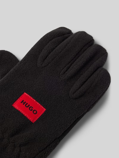 HUGO Handschuhe mit Label-Patch Modell 'Lacko' Black 3