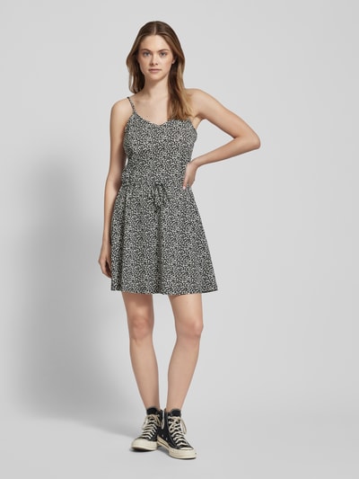 Only Mini-jurk met all-over motief Zwart - 1