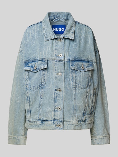 Hugo Blue Jeansjacke mit Brustpattentaschen Modell 'Lou' Jeansblau 1