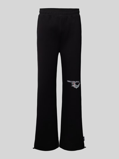 CARLO COLUCCI Oversize Fit Sweatpants mit Label-Print Black 2