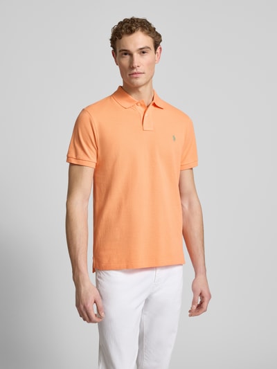 Polo Ralph Lauren Slim Fit Poloshirt aus reiner Baumwolle Orange 4