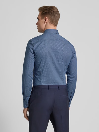 OLYMP No. Six Super slim fit zakelijk overhemd met kentkraag Marineblauw - 5