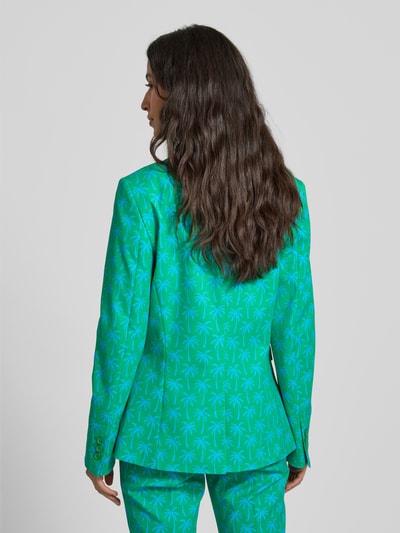 Milano Italy Blazer mit Reverskragen Gruen 5