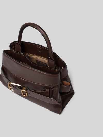 Produktfoto, Handtasche aus echtem Rindsleder von Marc Jacobs in Dunkelbraun mit Zierschnalle, Magnetverschluss, Hauptfach und Innenfach