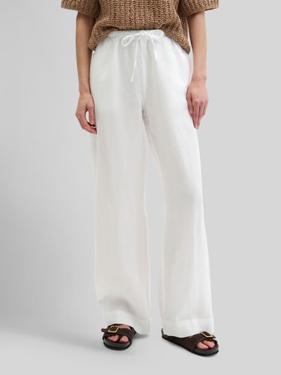 Marc O'Polo Straight Fit Leinenhose aus reinem Leinen Weiss 4