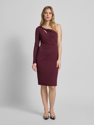 Lauren Ralph Lauren Knielanges Cocktailkleid mit Cut Out Modell 'KASHERN' Bordeaux 1