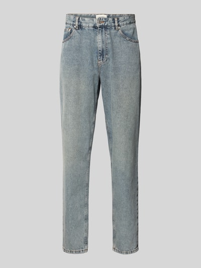 Produktfoto, Herren Jeans im Used-Look Modell 'Ryder' von Les Deux aus reiner Baumwolle mit Slim-Fit und Eingrifftaschen, blauer Denim, Bundweite 42 cm, Innenbeinlänge 80 cm
