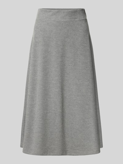 s.Oliver RED LABEL Spódnica midi z mieszanki bawełny Jasnoszary melanż 2