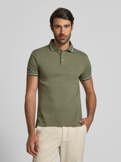 Tommy Hilfiger Regular Fit Poloshirt aus Baumwoll-Mix Oliv 4