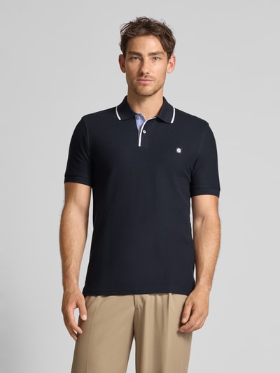 Christian Berg Men Regular Fit Poloshirt aus reiner Baumwolle Marine 4