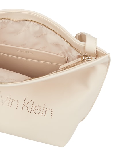 CK Calvin Klein Torba shopper z materiału skóropodobnego Piaskowy 6