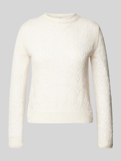 Mango Strickpullover mit gerippten Abschlüssen Modell 'LARS' Offwhite 2