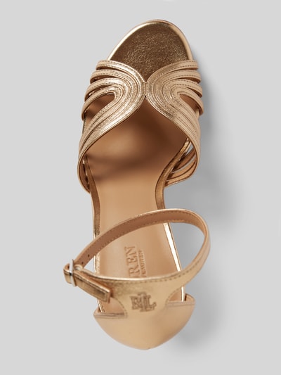 Lauren Ralph Lauren Sandalette mit Fesselriemen Modell 'ALLIE' Gold 3