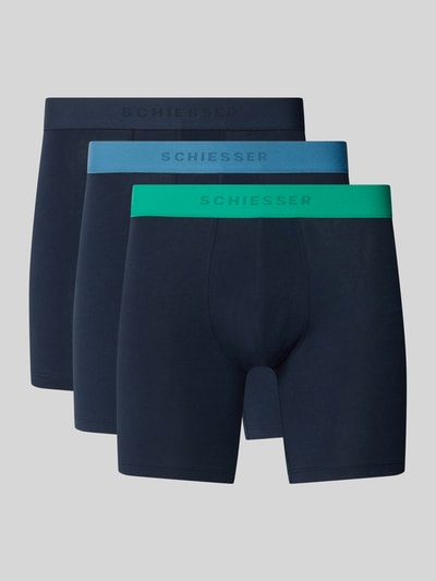 SCHIESSER Bokserki krój slim fit z mieszanka bawełny w zestaw 3 szt. Granatowy 1