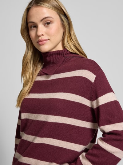 Christian Berg Woman Sweter wełniany ze stójką Bordowy 3