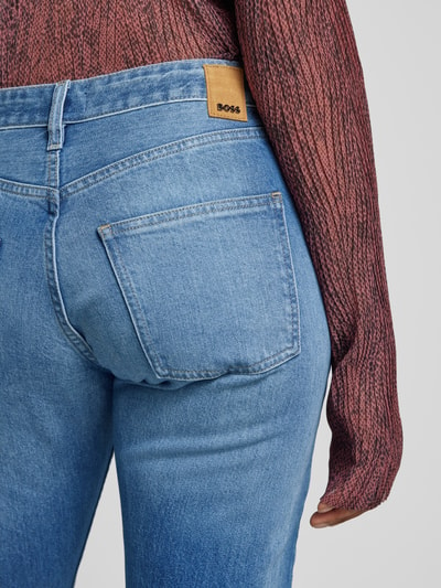 BOSS Jeansy z prostą nogawką i detalem z logo model ‘HEIGHT-CLASSIC JEAN’ Jasnoniebieski 3