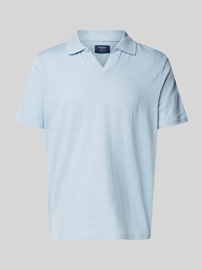 MCNEAL Poloshirt mit V-Ausschnitt Hellblau 2