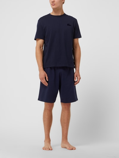 Lacoste T-Shirt mit Label-Detail Modell 'Croco Flock' Marine 1