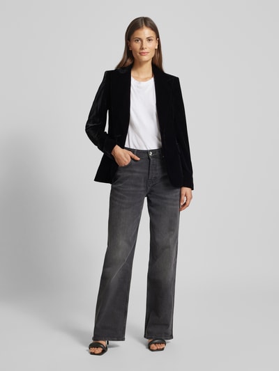 Mango Regular Fit Blazer mit Reverskragen Modell 'COMBI' Black 1